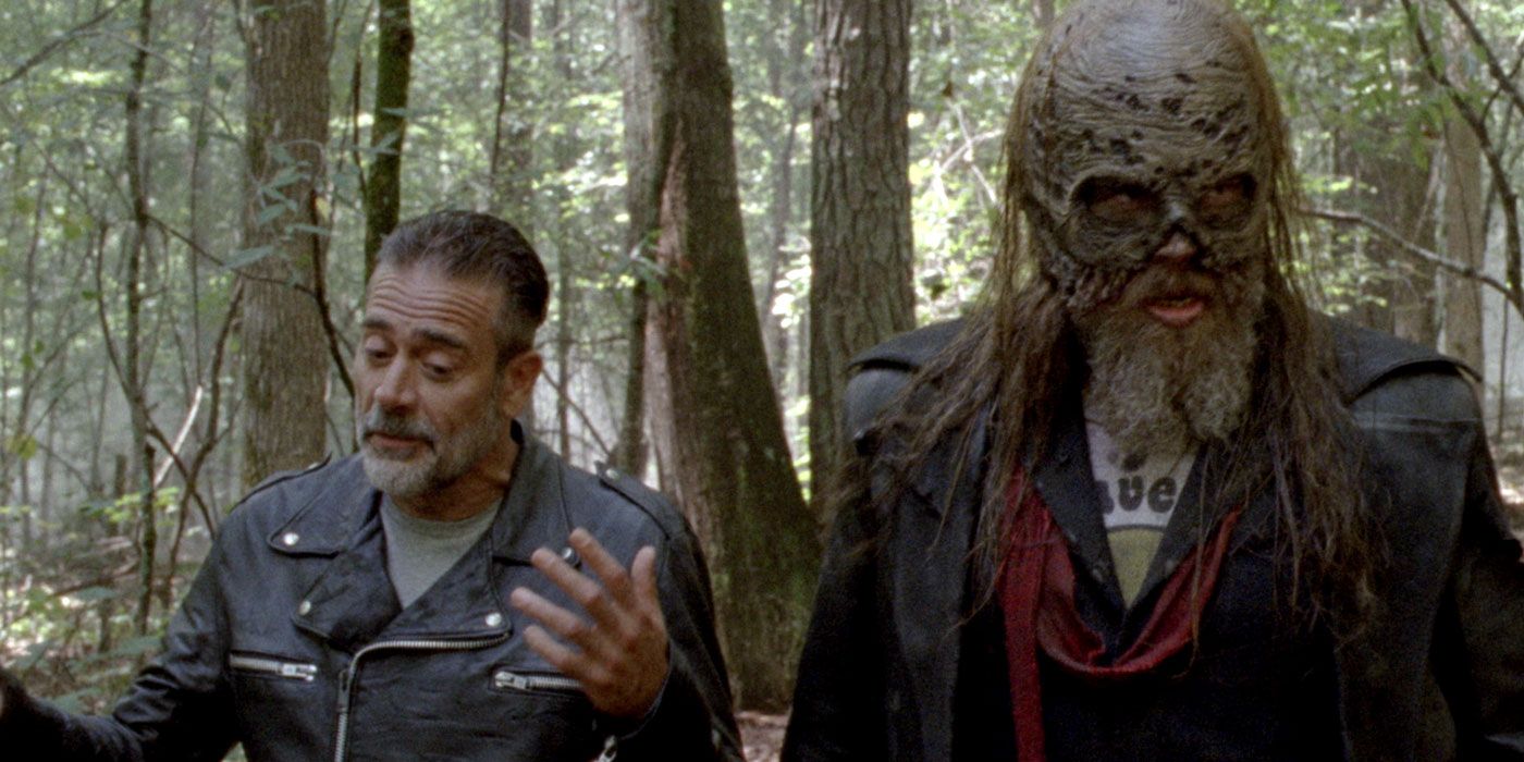 walking dead negan with the whispers