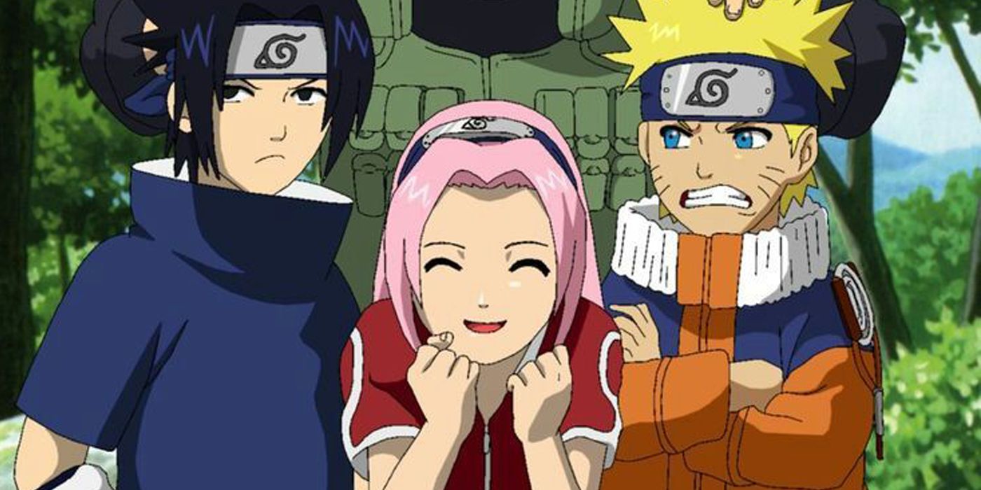 Team 7 from Naruto posing for a picture together