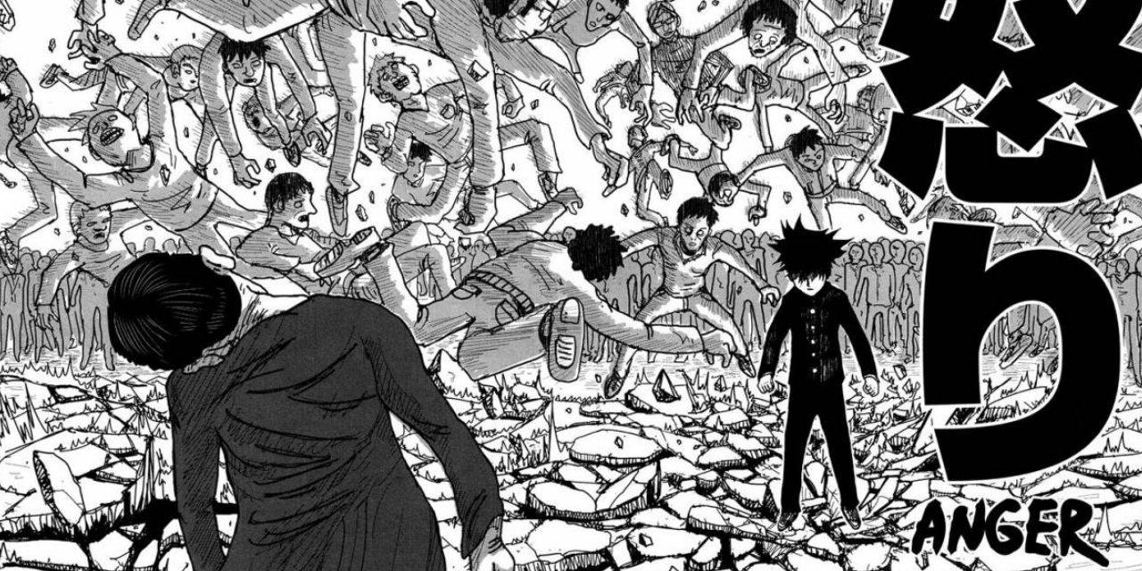 mob psycho battle scene from the manga