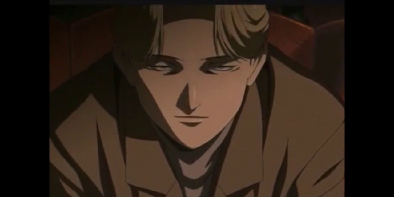 Johan Liebert sitting down and reflecting on life, birth and death