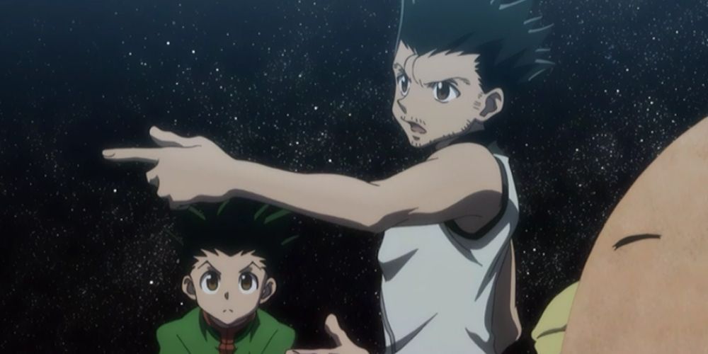 Gon and Ging atop World Tree