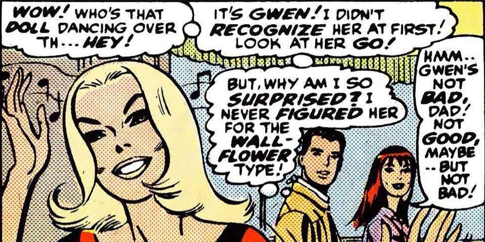 Peter Parker and Mary Jane see Gwen Stacy for the first time