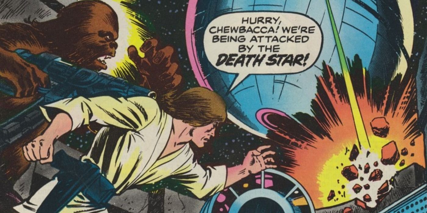 Marvel Star Wars Classic Comic Luke e Chewie fugindo da Estrela da Morte