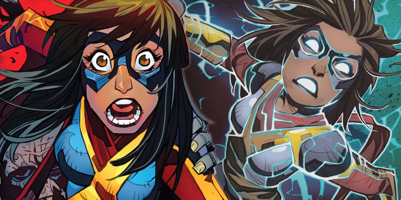 Ms Marvel next to an image of Stormranger in Marvel Comics.