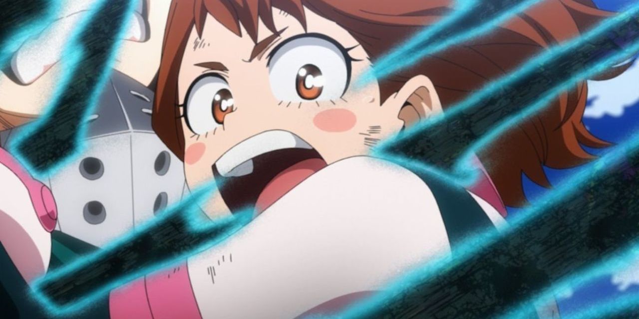 Anime My Hero Academia Uraraka Saves Deku Blackwhip