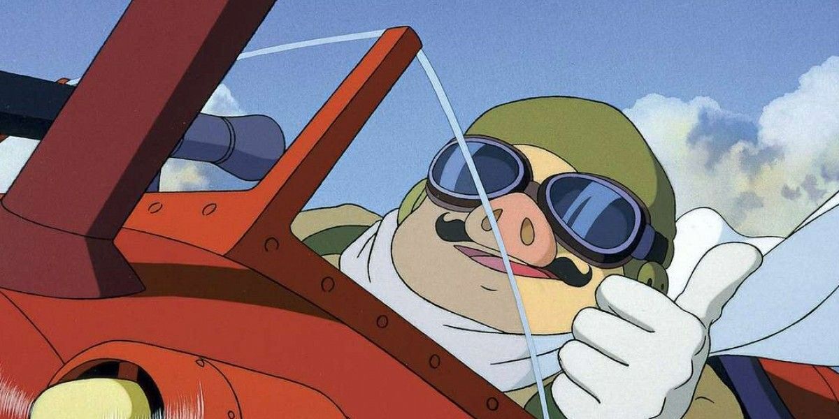 Porco Rosso Flying a Plane Giving a Thumbs Up