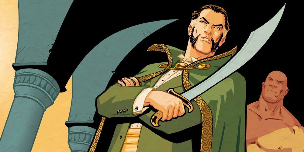 Ra's al Ghul holding a sword