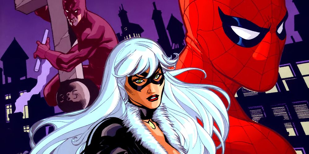 Black Cat, Spider-Man and Daredevil from The Evil That Men Do