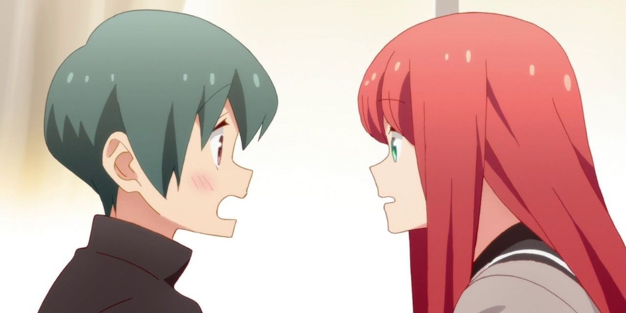 Furuya and Minagawa from Tsurezure Children looking at each other confused.