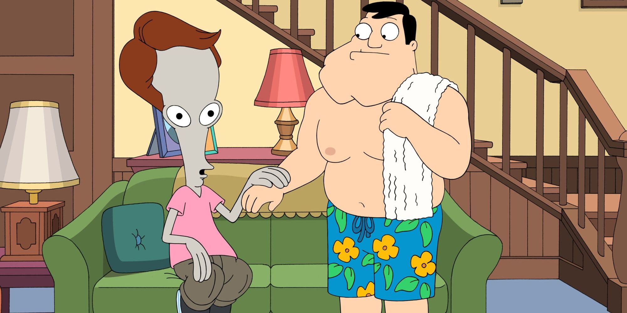 Roger's pupils dilate while with Stan in American Dad