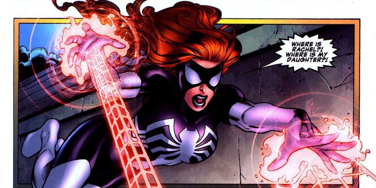 Julia Carpenter as the hero Arachne in Marvel Comics