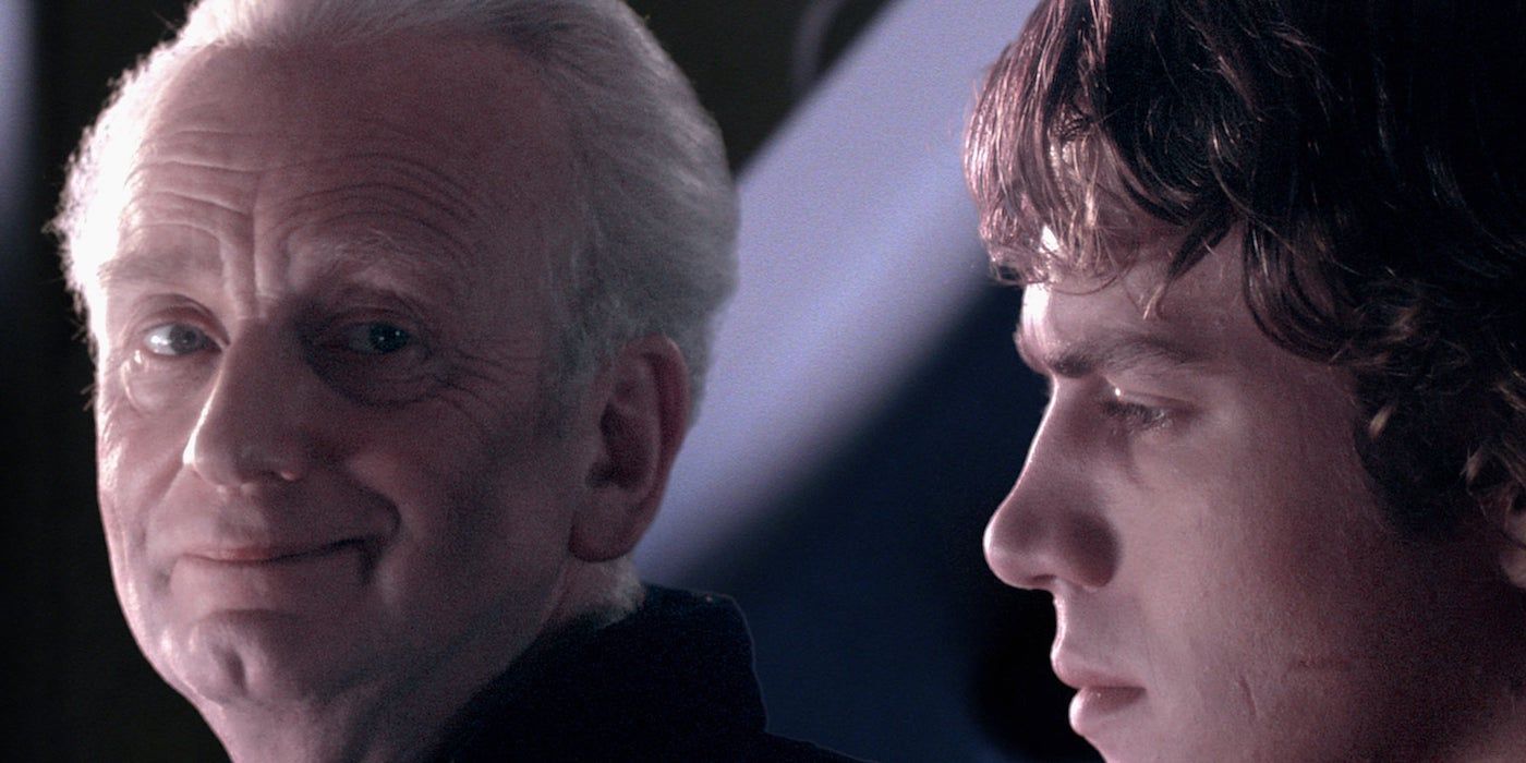 Palpatine stares at Anakin