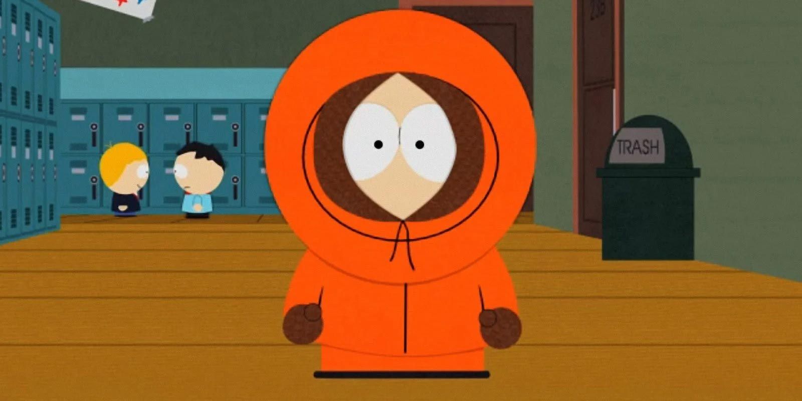 Kenny stands in the corridors of South Park Elementary