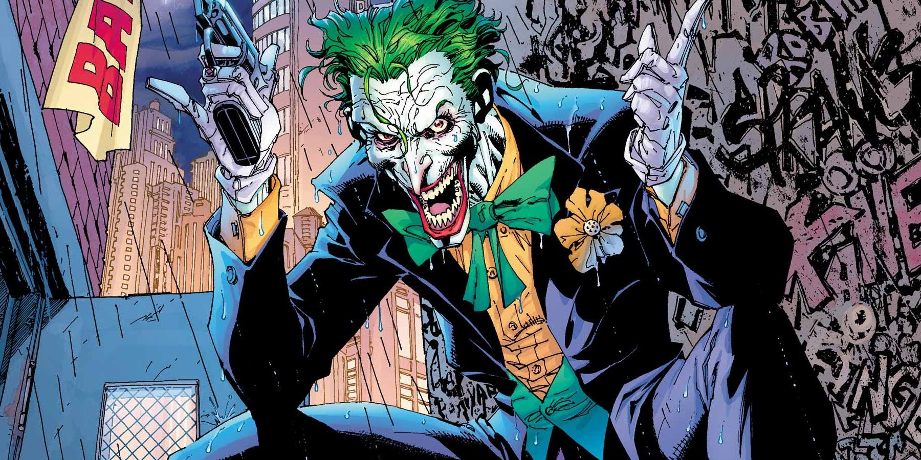 Joker holds his toy gun in Batman: Hush