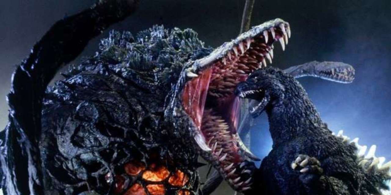Biollante attempts to chow down on Godzilla.