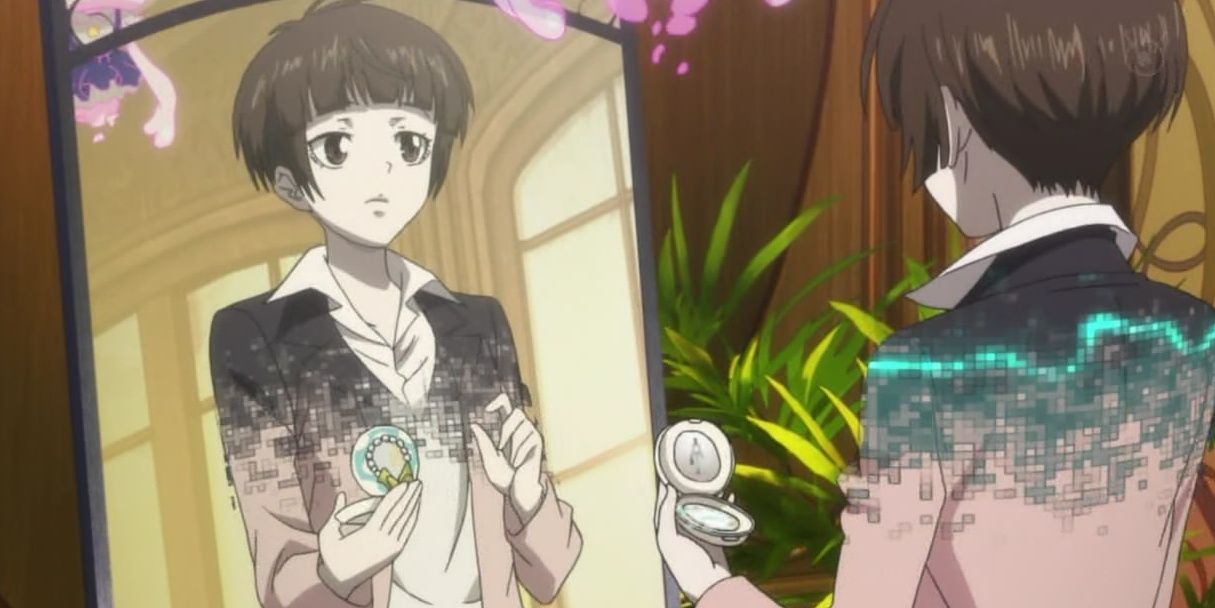 Akane using holosuit in Psycho-Pass