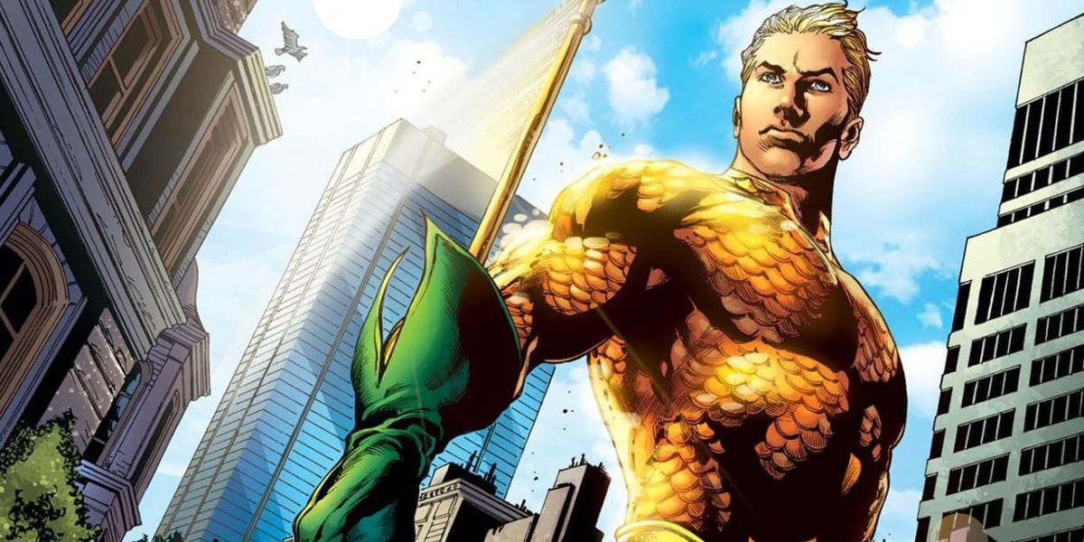 Aquaman holds his trident in DC Comics