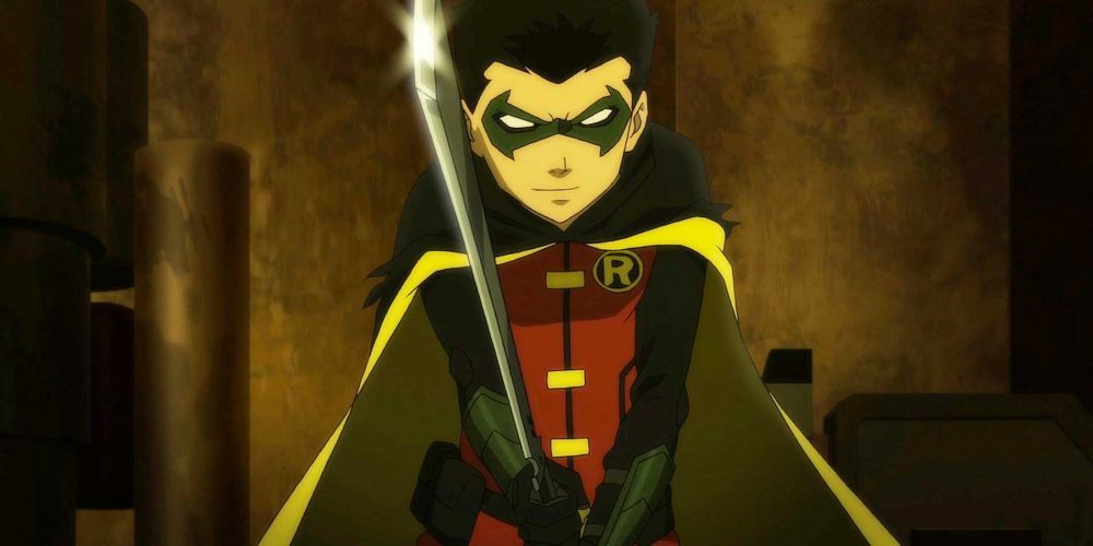 Damian Wayne holding a sword