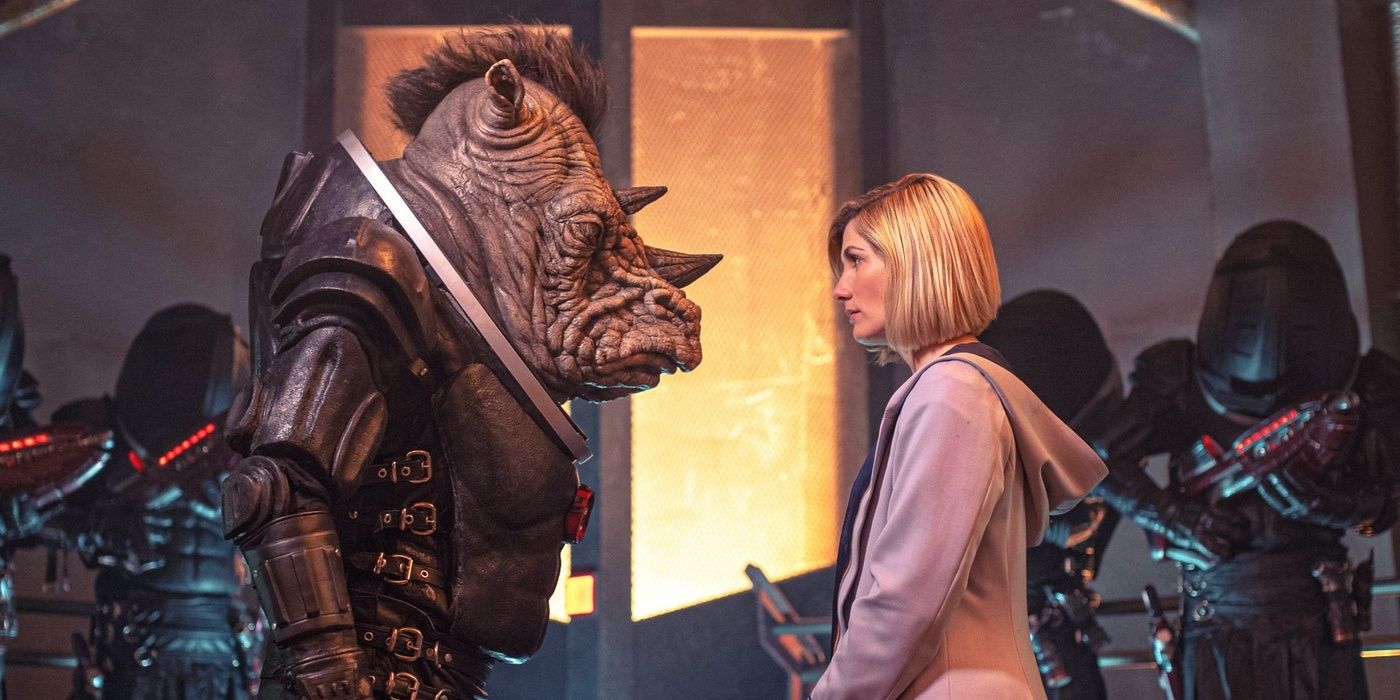Judoon speaking to the 13th Doctor