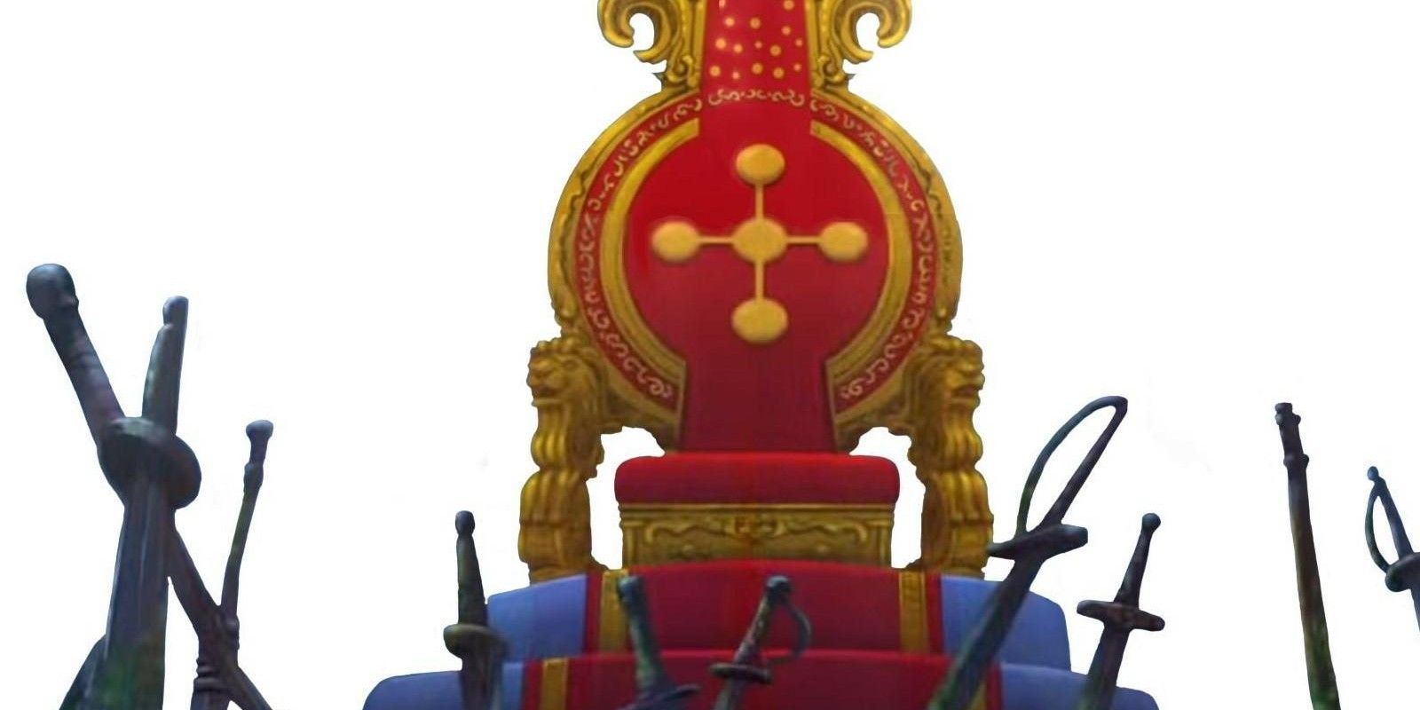 Empty throne in One Piece.