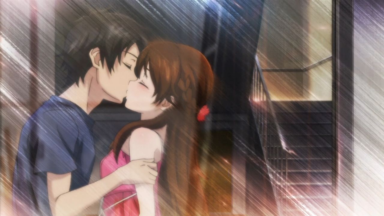 Glasslip kiss between Touko and Kakeru