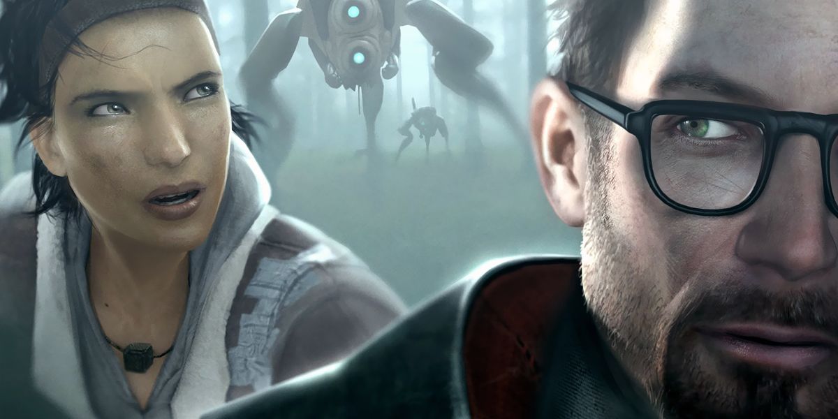 Alyx and Gordon on the run in Half-Life 2