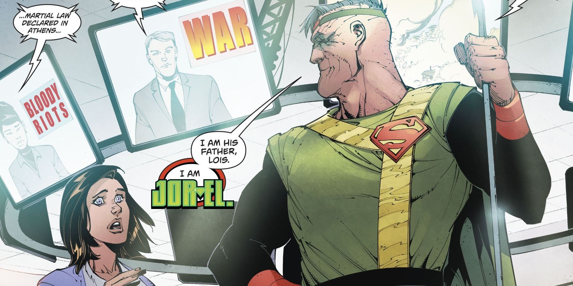 Jor-El reveals his identity to Lois Lane in Superman: Rebirth comics