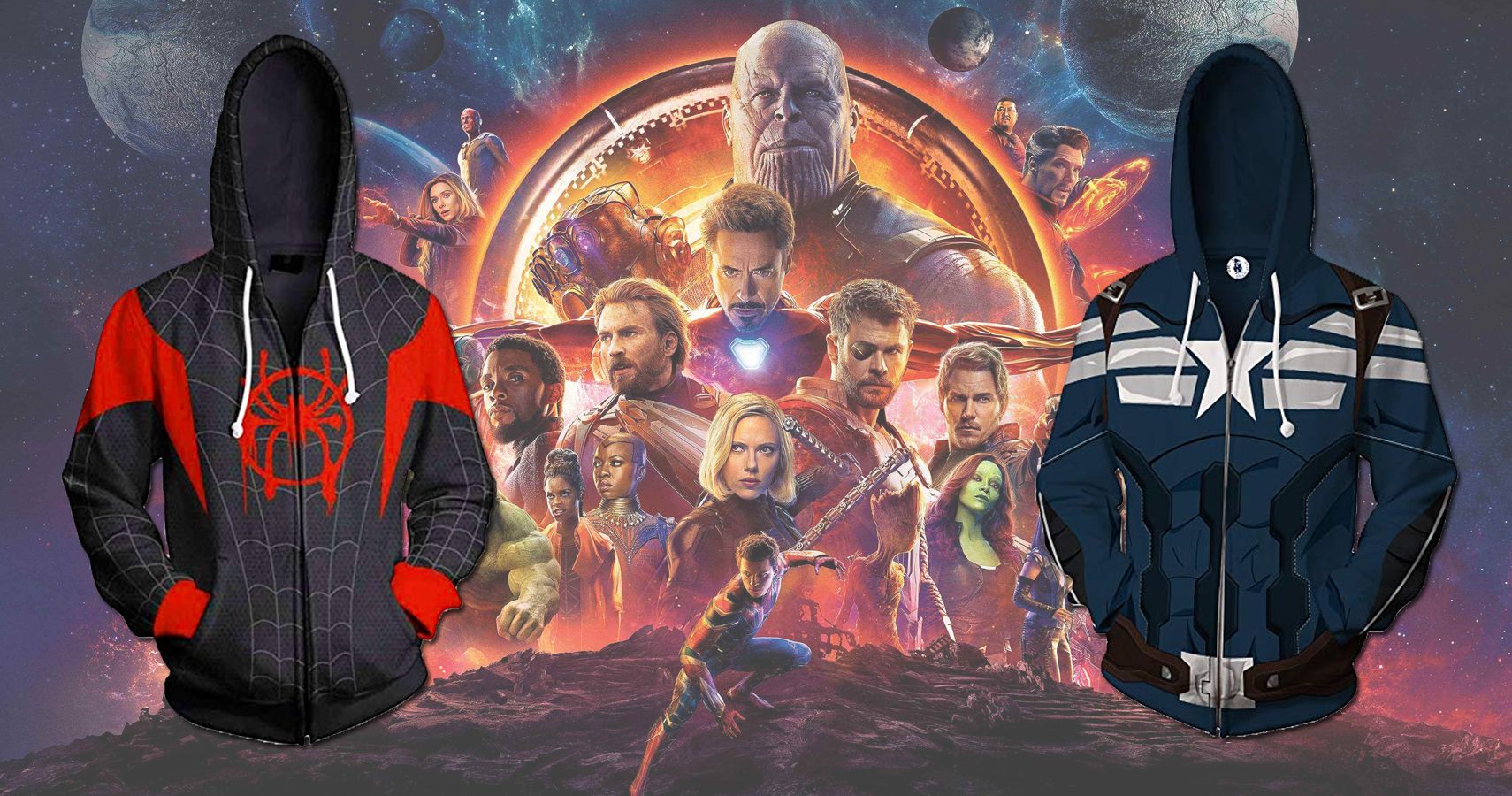 Keep Warm This Winter With Marvel Costume Hoodies!