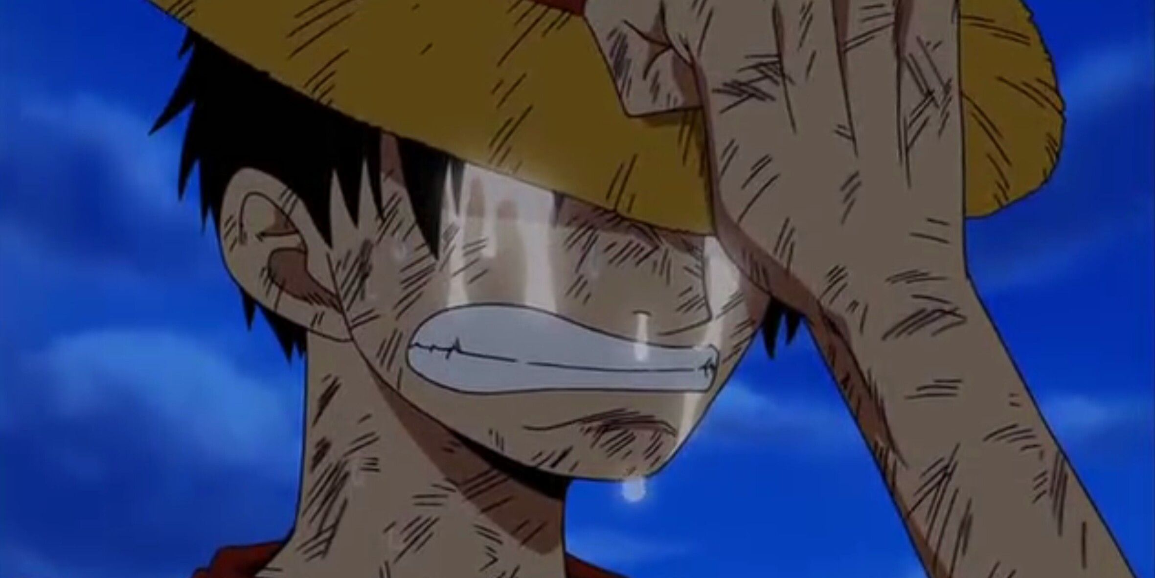 luffy crying in one piece
