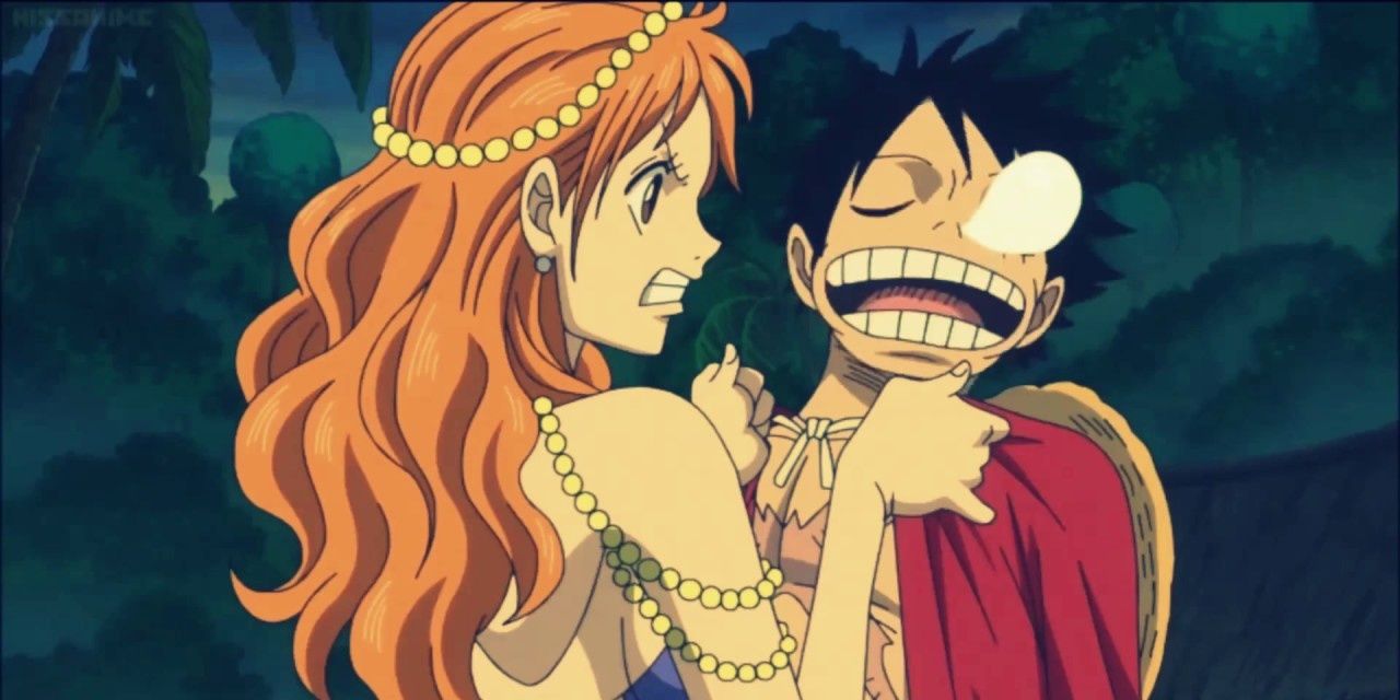 One Piece - Nami Chocking Luffy