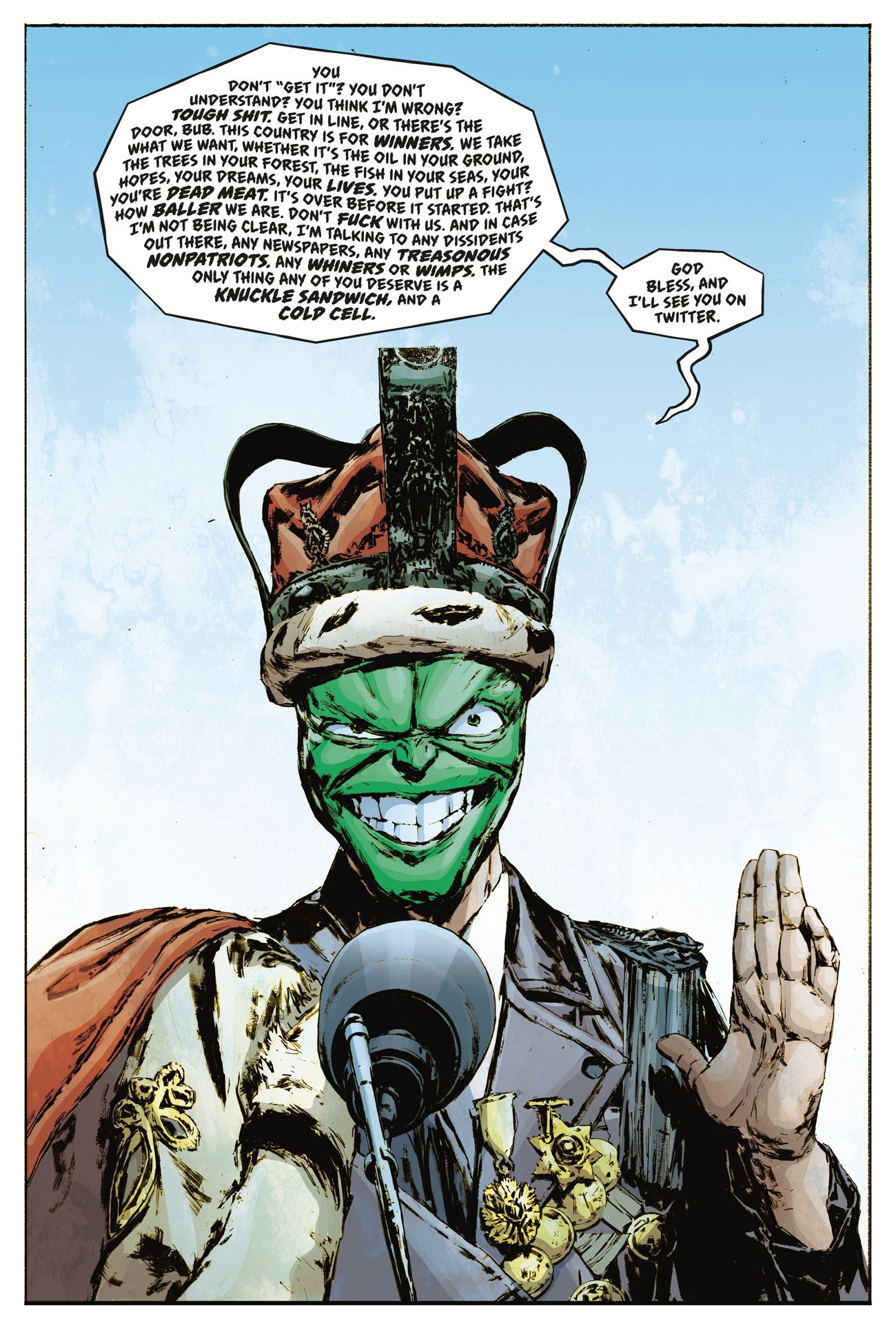 The Mask Takes The Oath of Office and Becomes POTUS in Dark Horse Preview