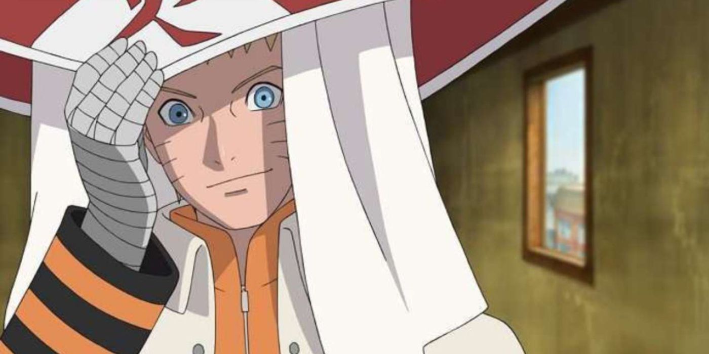 Naruto smiling as Hokage in Boruto