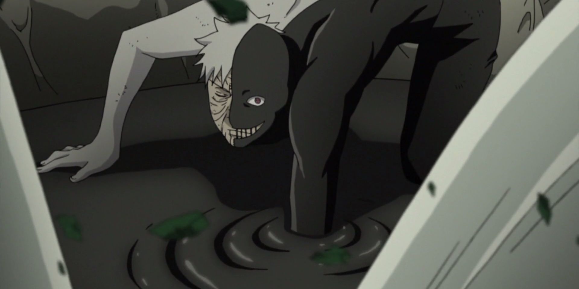 Black Zetsu with Obito absorbed in Naruto Shippuden.