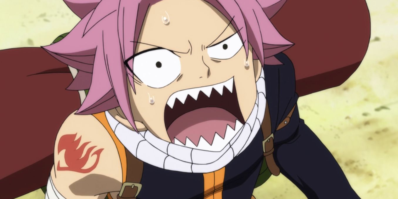 Natsu angry in Fairy Tail