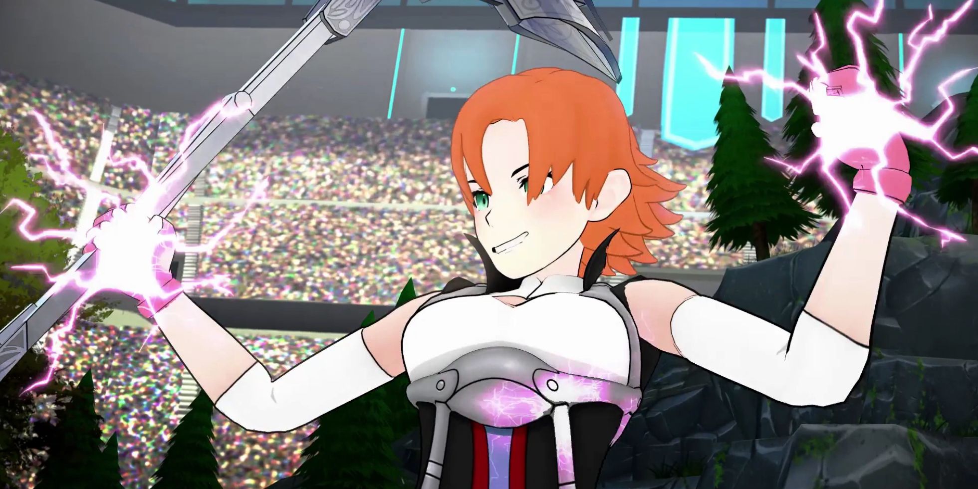Nora Using Her High Voltage Semblance During The Vytal Festival In RWBY