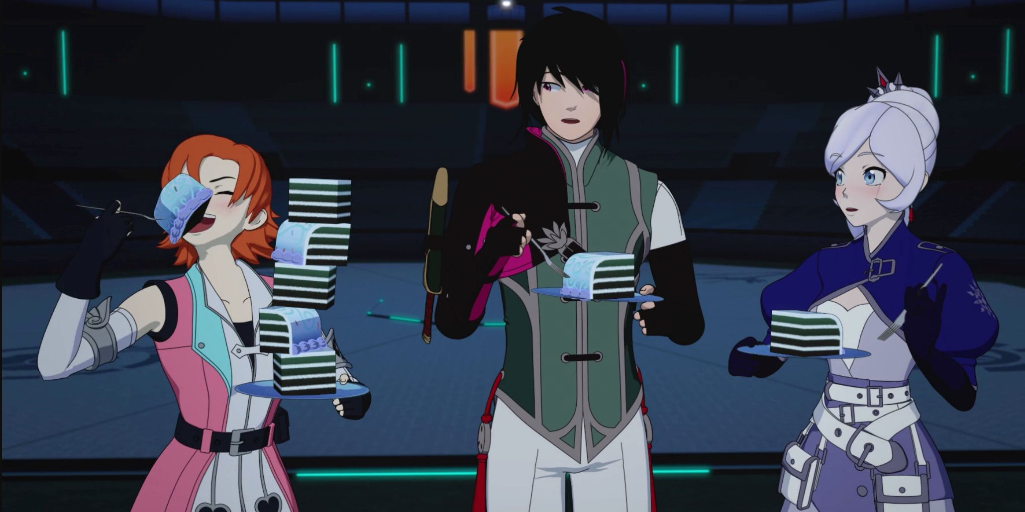 Nora With Ren And Weiss In RWBY Volume 7