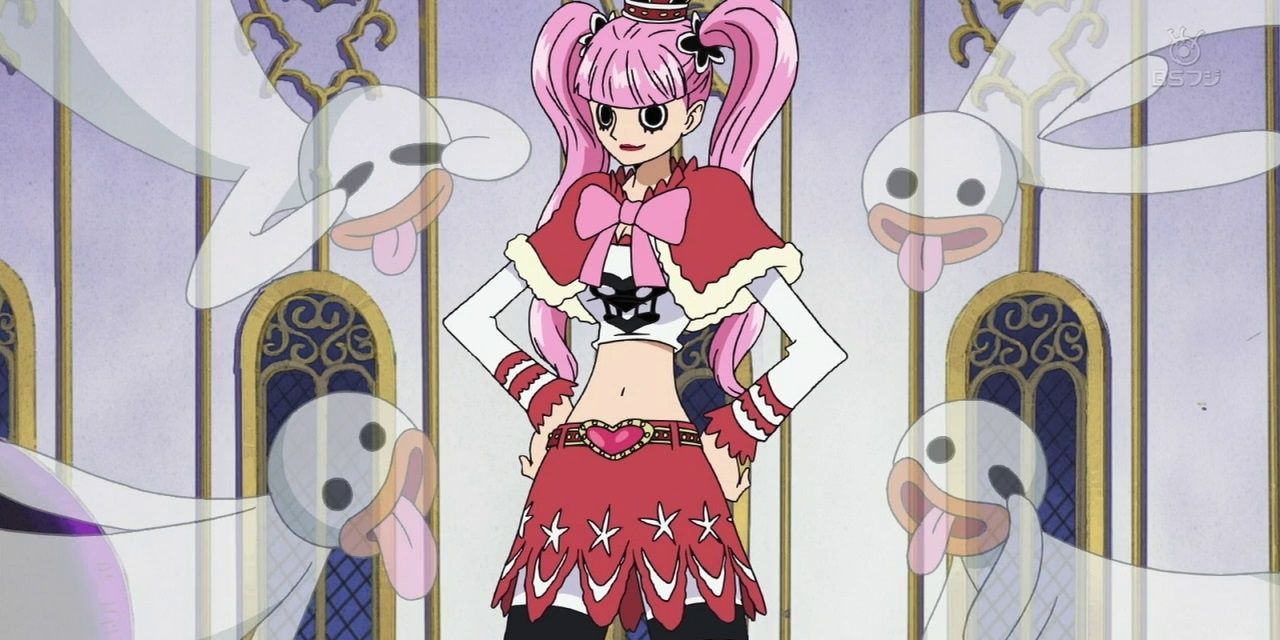 Perona uses her Devil Fruit, the Hollow-Hollow Fruit, to create ghosts in One Piece's Thriller Bark arc