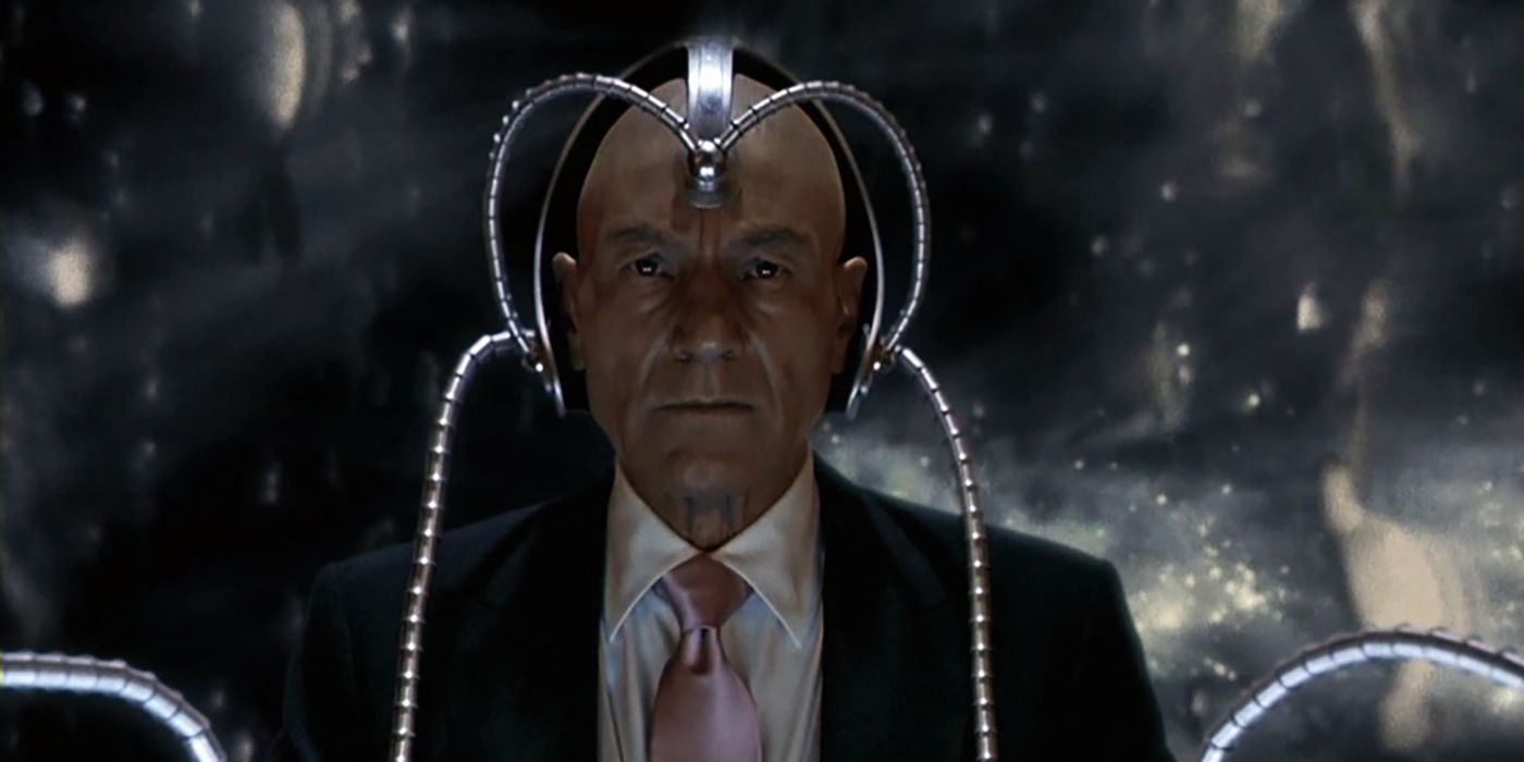 Patrick Stewart as Professor X using Cerebro