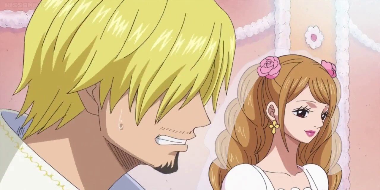 Pudding and Sanji get married