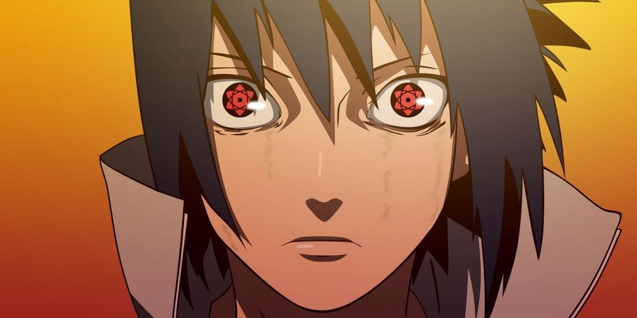 Sasuke awakens his Mangekyo Sharingan in Naruto.