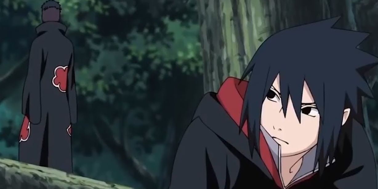 Sasuke looks back at Tobi