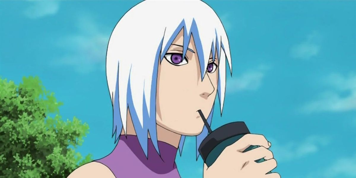 Suigetsu takes a drink in Naruto Shippduden