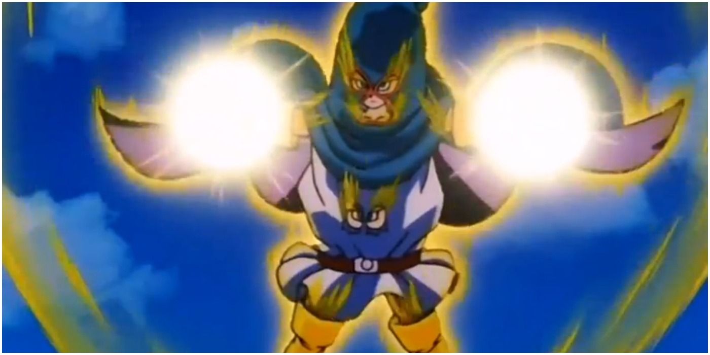 Trunks and Goten release as an attack as Mighty Mask in Dragon Ball Z