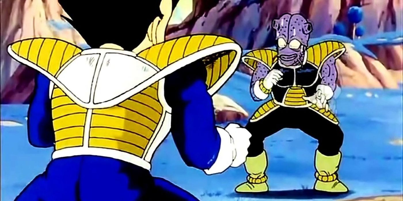 Vegeta threatens Cui and gets ready to kill him in Dragon Ball Z.