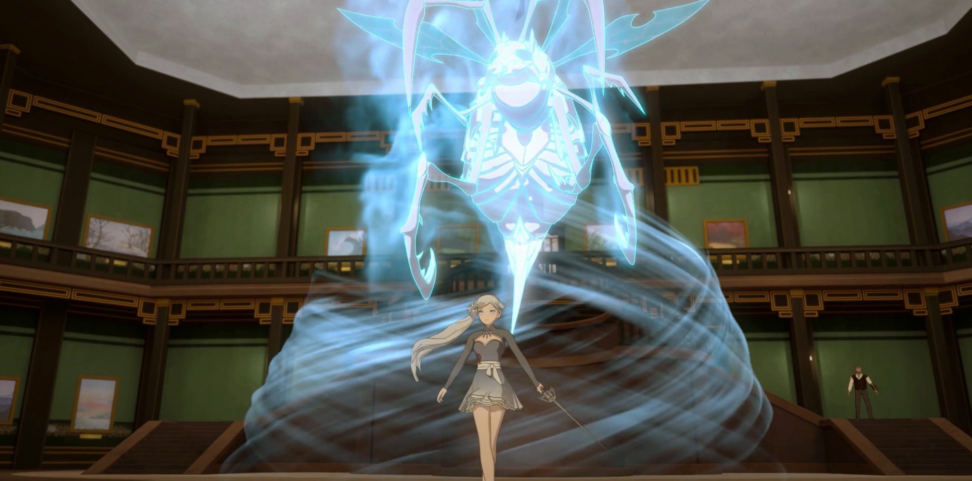 Weiss Using Her Glyphs To Summon A Queen Lancer In RWBY