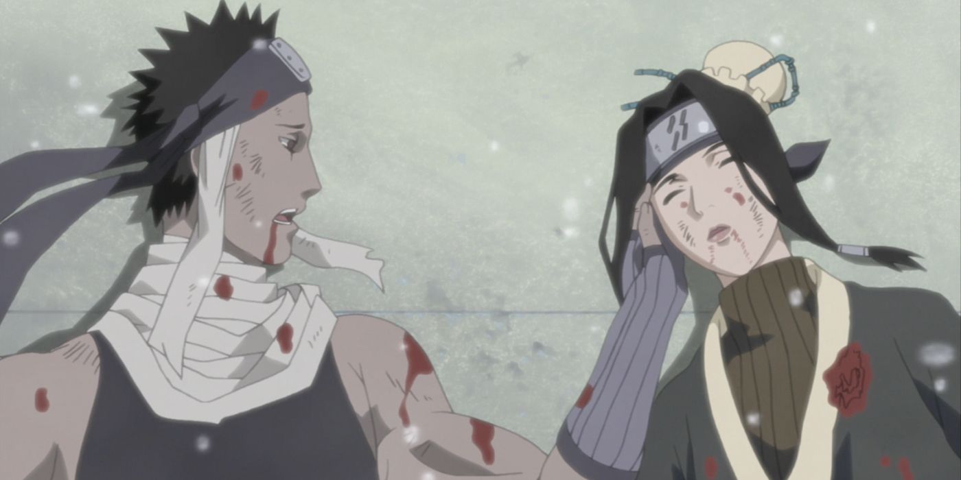 Zabuza Momochi and Haku in their final moments (Naruto: Shippūden)