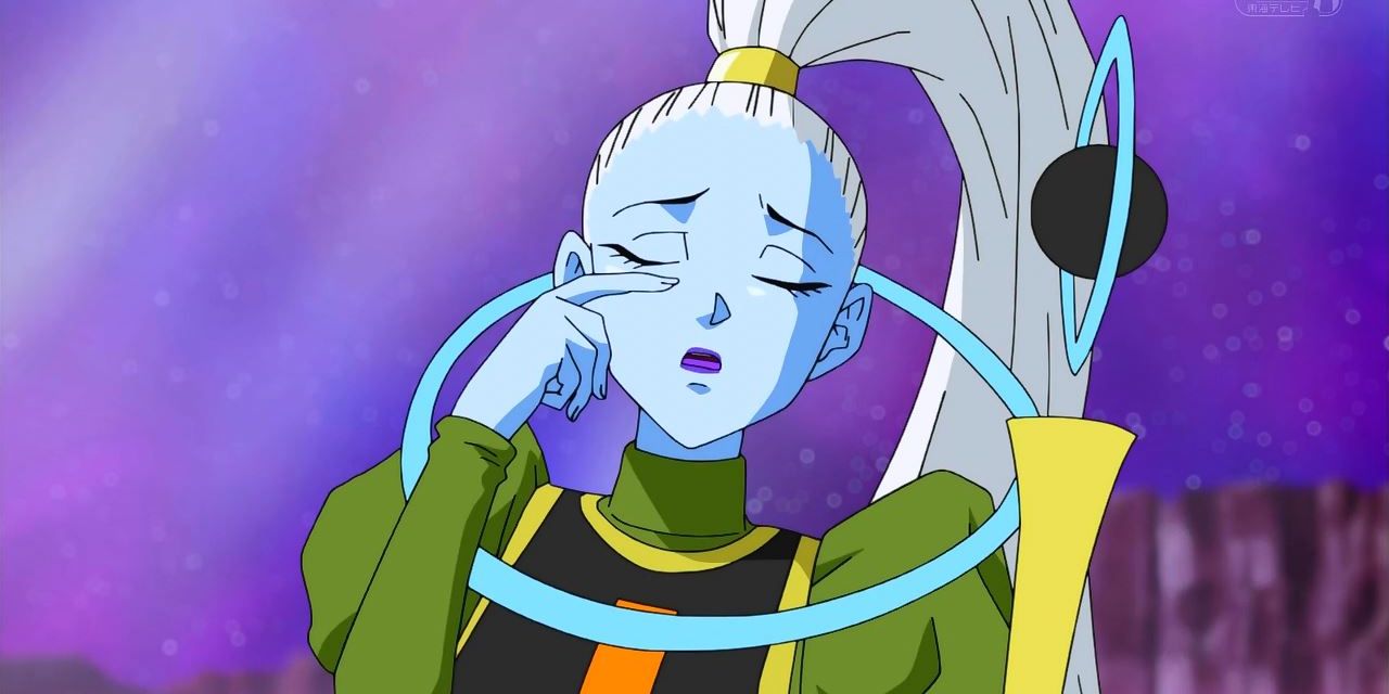 Vados fakes some tears in Dragon Ball Super.