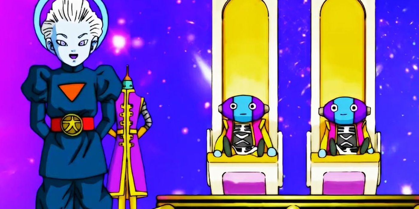 Grand Priest watches over the two Zeno in Dragon Ball Super