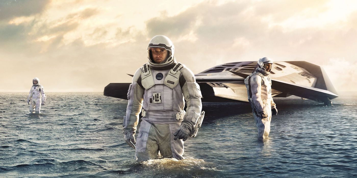 Astronauts explore their surroundings in Interstellar Movie
