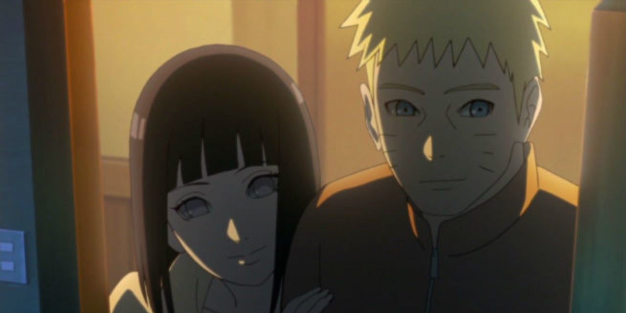 Naruto and Hinata side by side as adults in Boruto